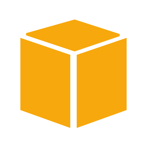 AWS logo with orange cloud